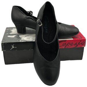 Capezio Women's 10.5W Leather Tap Shoes With Strap